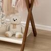 Floor Clothes Rack Foldable Organizer Portable Coat Racks Bamboo Bedroom Clothes Rack Living Room Nordic Clothing Racks Storage