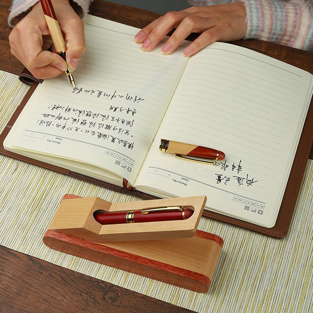 Signature Pen Füllfederhalter Glatter Schreibstift Bambusstift Praktischer Metallkugelschreiber Business-Stift Schulbedarf