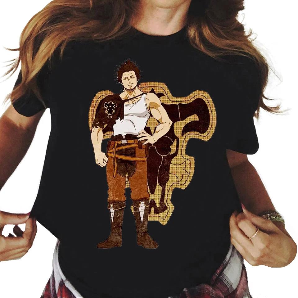 Japanese Anime Black Clover T Shirt Men Women Cartoon Graphic Print Short Sleeve Fashion Casual Plus Size Unisex T Shirt XL