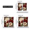 Set Of 2 Leopard Curtain Red White Rose Floral Women Lover Romantic Botanical Bedroom Living Room Dining Curtains Made Polyester Great Window