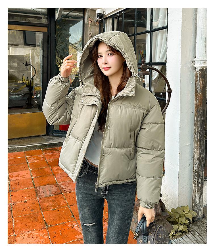 Winter new down cotton-padded clothes women's loose hooded short cotton-padded clothes cotton-padded jackets thickened bread clothes