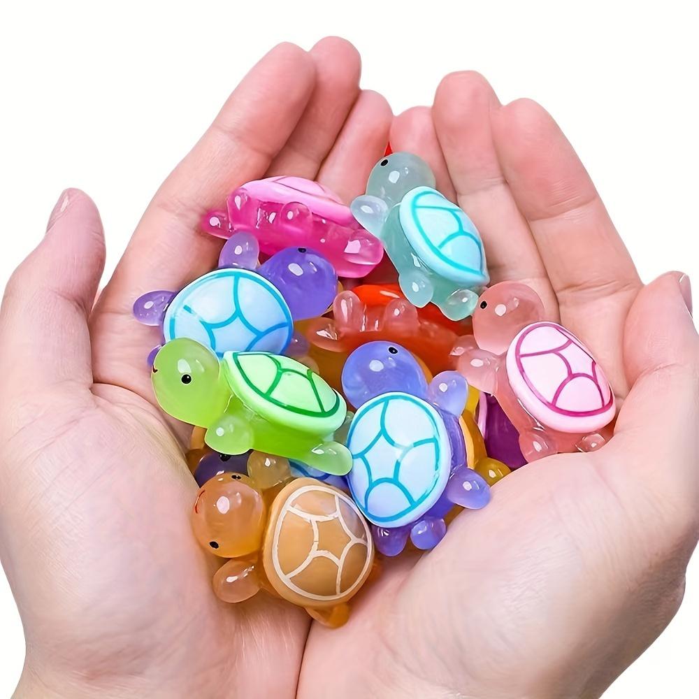 20pcs Glow-in-the-Dark 3D Turtle Figurines - Ideal for DIY Crafts, Party Favors & Decorations