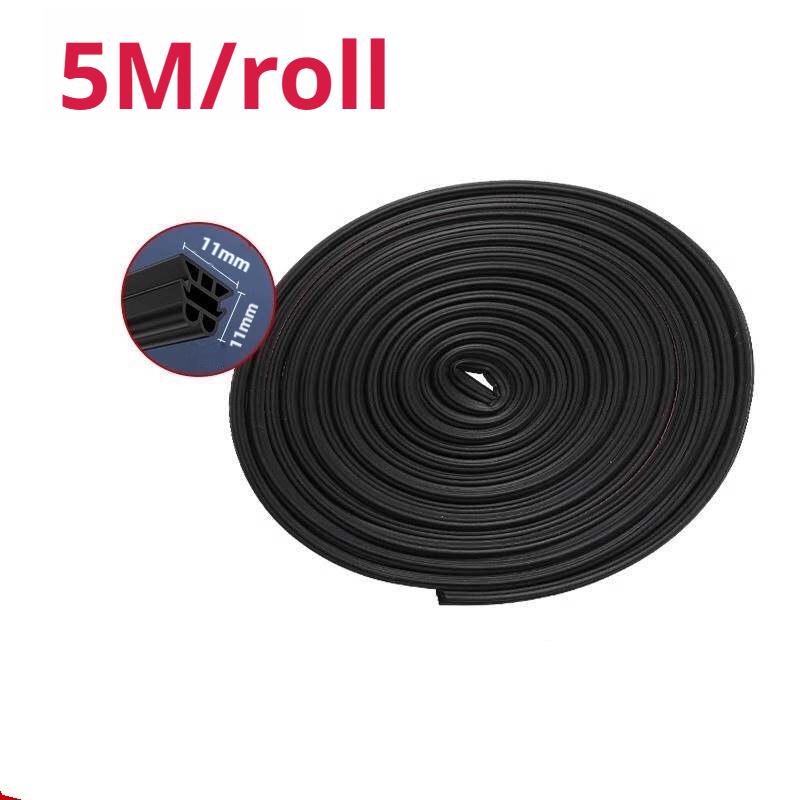 SEAMETAL 3-Layer Seal Strip Car Door Seal Strips Sound Insulation Weatherstrip Accessories Auto Rubber Strips 5 meters чёрный