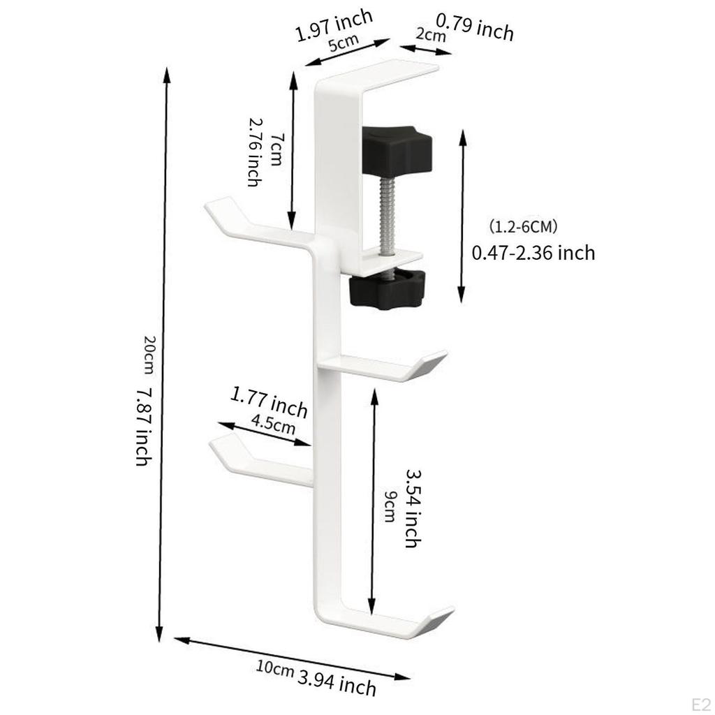 2er Pack Handtaschenaufhänger, Kopfhörerständer Tisch Schreibtisch Haken, Geldbörsen Schlüsselanhänger für