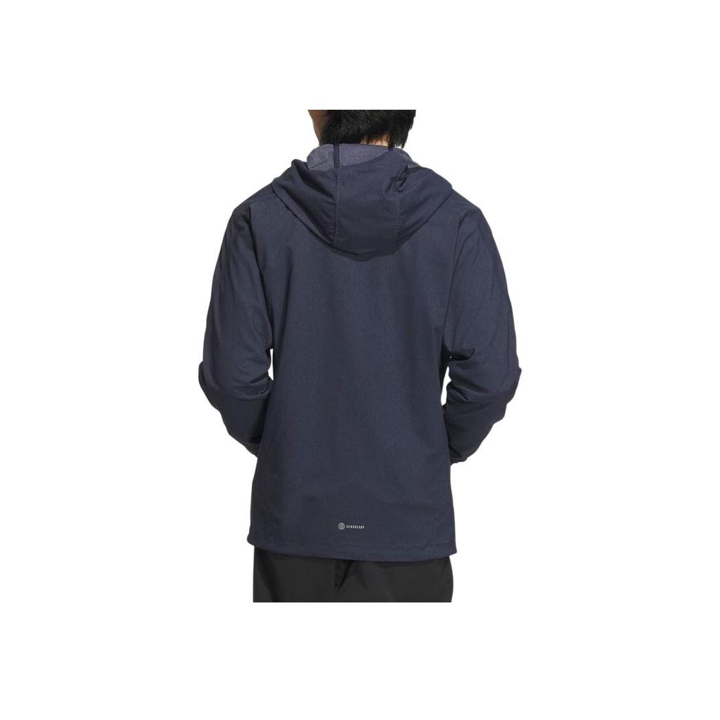 Adidas Embroidered Striped Casual Hoodie Men Jacket Legend-Ink IA9389