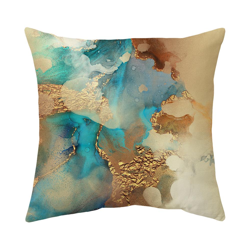 New Gilt Pillow Green Printed Sofa Pillow Cover