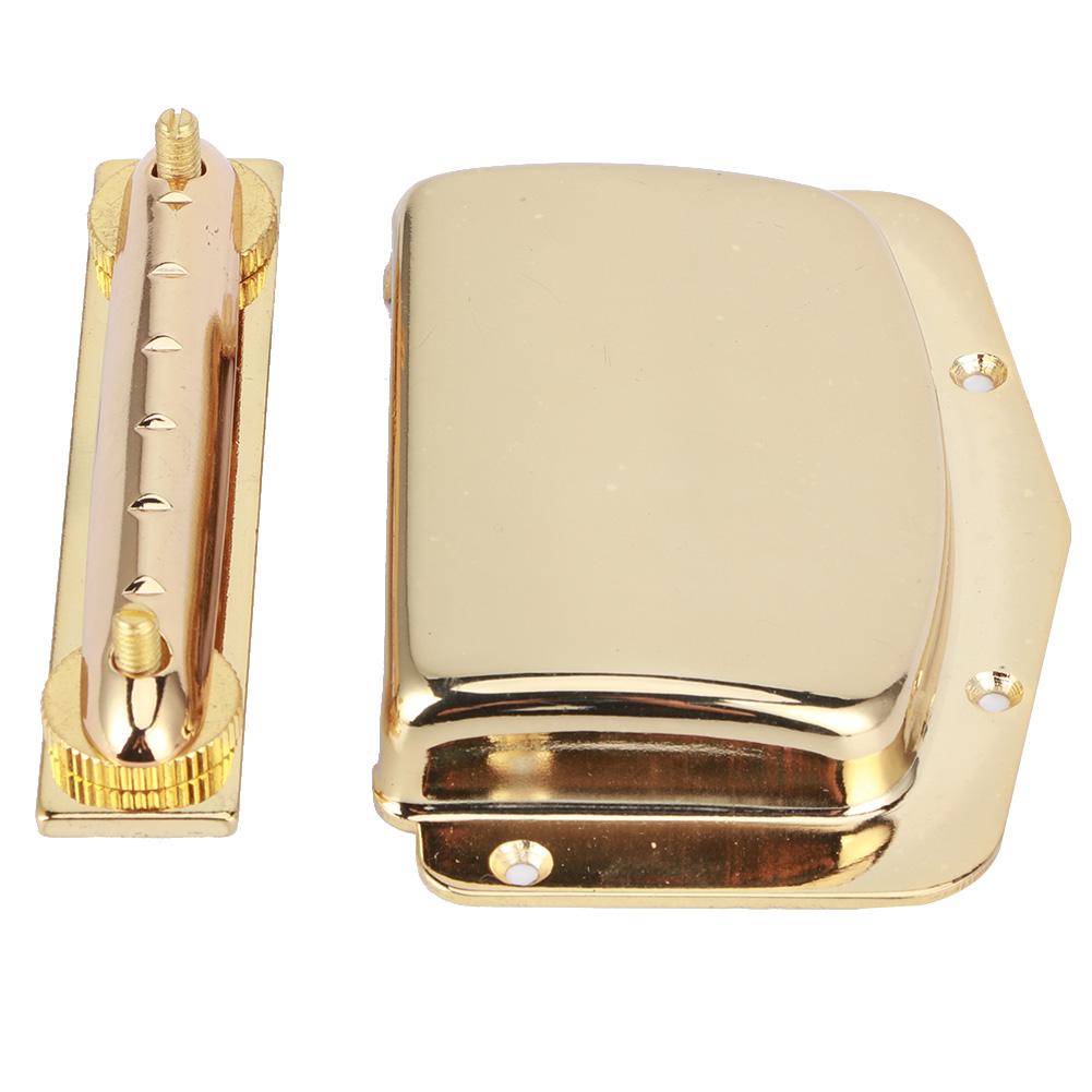6 String Electric Guitar Adjustable Archtop Tailpiece Bridge Cover Plate AccessoryGold