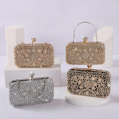 Elegante pochette da sera con diamanti: Borsa da donna in stile europeo e americano