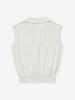 LORDLOAR Signature Summer Collared Sleeveless Knit White