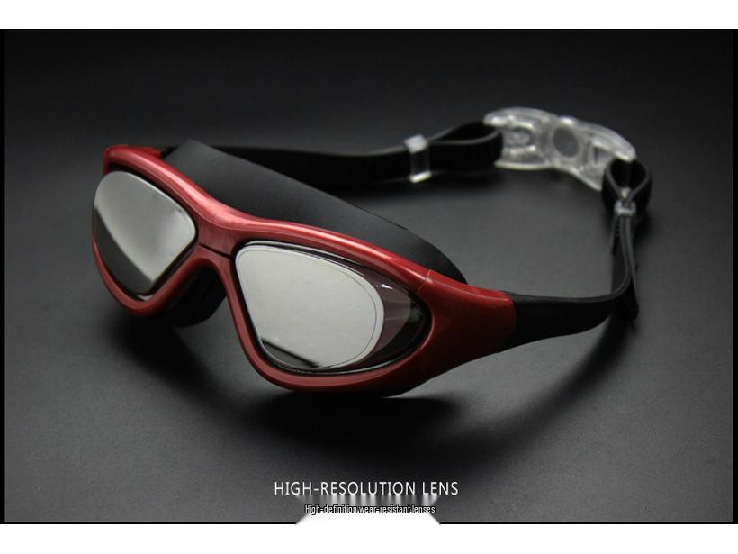 Genuine Large Frame Anti-Fog Electroplated Swimming Goggles for Diving, Waterproof & Comfortable, Unisex