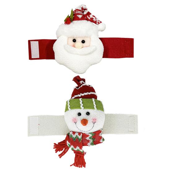 Christmas Curtain Tieback Buckle Snowman Santa Claus Curtain Holdback Fastener Xmas Window Decoration for Holiday Home Decor