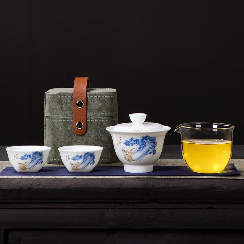 Shangqi Flying Swallow Portable Ceramic Travel Tea Set
