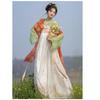 Chinese Tang Dynasty Style Chest Length One-piece Skirt Hanfu Set For Women