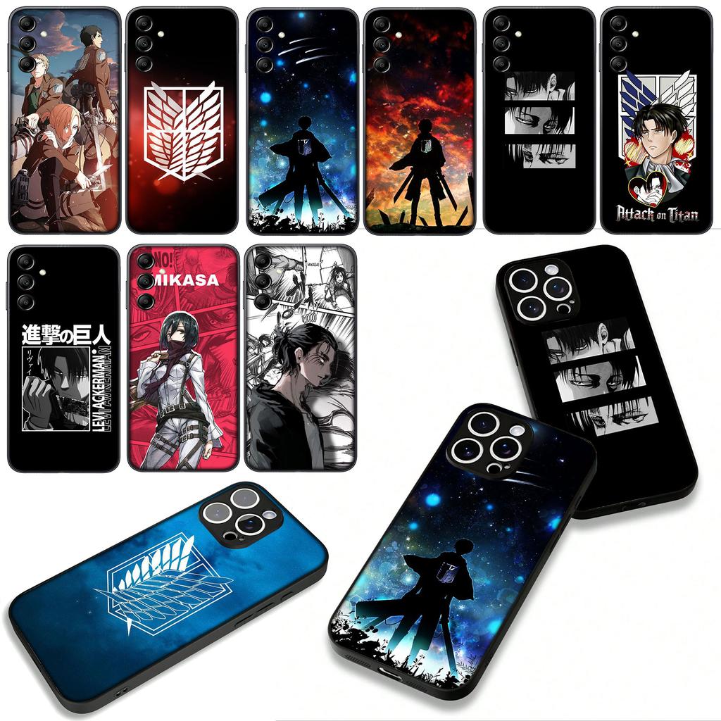 Attack Jaeger on titan Eren Anime Levi Case for Samsung Galaxy A36 A17 A26 A07 A35 A54 A53 A13 A33 A34 S8 S9 S20 S21 FE S10 Plus