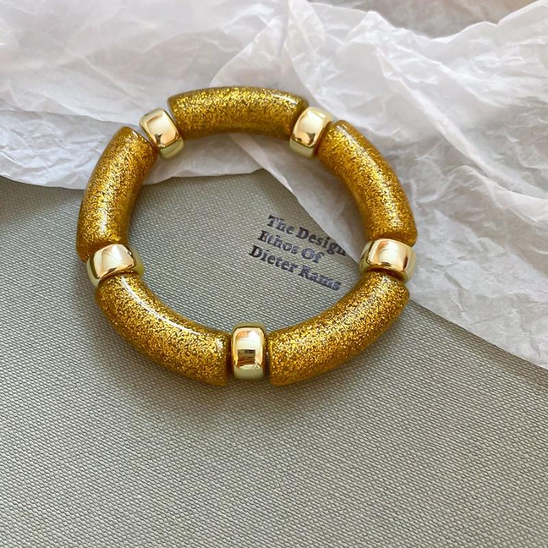 Acrylic dimming geometric round bracelet fashion versatile bracelet personality niche design sense jewelry