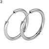 1 Pair Stainless Steel Fashion Punk Unisex Ear Hoop Circle Earrings Jewelry Gift