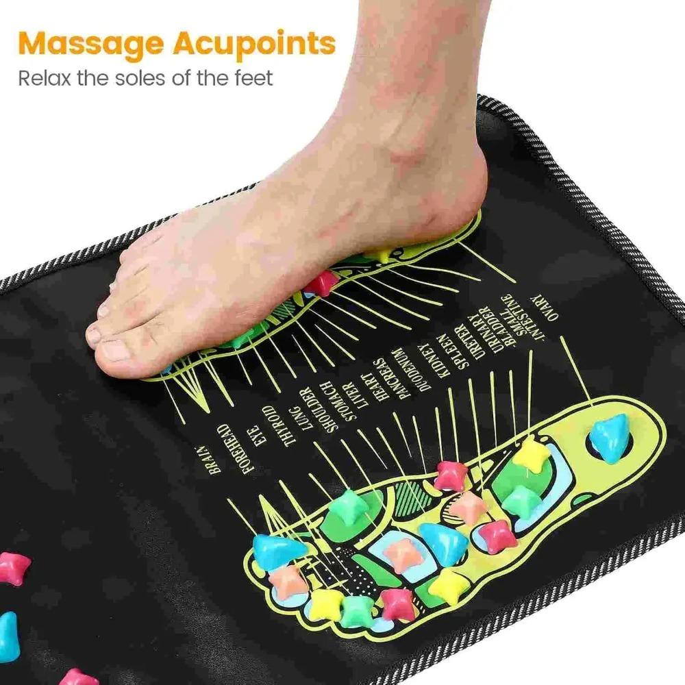 Fingerdruckbrett Fuß Fußmassage-Pad Gesundheitsspaziergang Fußdruckbrett Fußmassage-Pad Imitation Gans Weichstein Straße