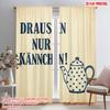 2pcs 2D Flat Printing Party Curtains Outside Just Little Pot Polyester Without Electricity Festive Holiday for New Year and