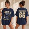 Off Campus Briar Dean Di Laurentis 66 Graphics Unisex Shirt Heren Dames Ronde Hals Retro IJshockey Jersey Print T-shirt Unisex