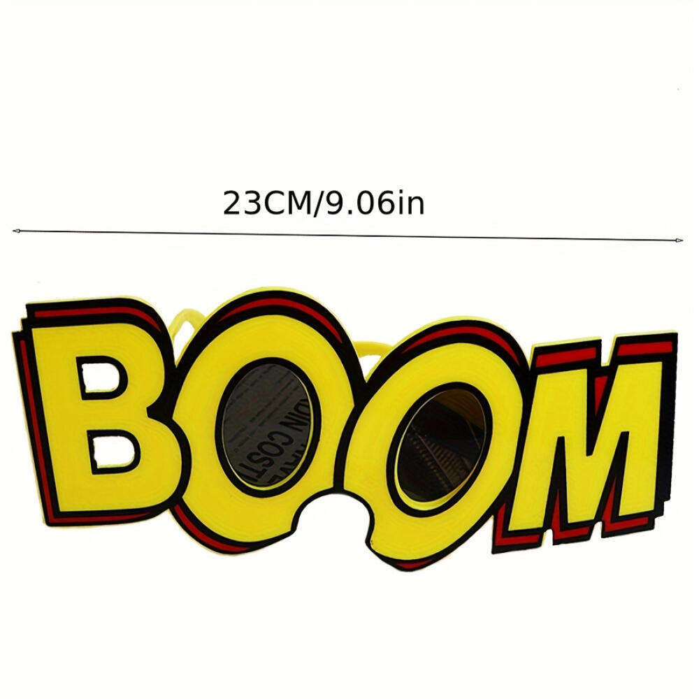 Xiaomi BOOM Letter Funny Party Glasses Novelty Comic Sunglasses Photo Booth Props for Birthday Carnival Summer Beach Party Decorations