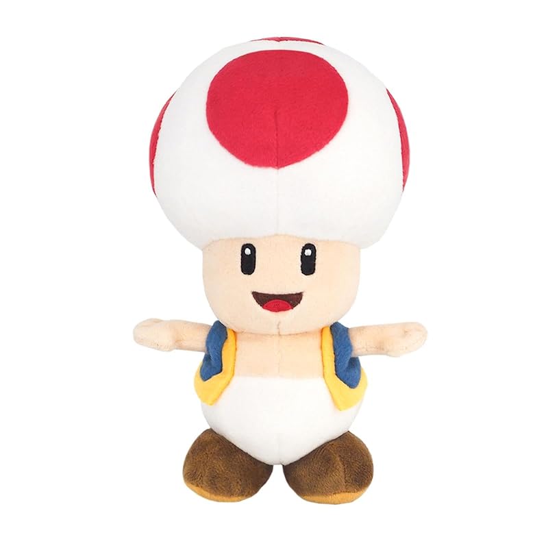 Sanei Boeki Super Mario ALL STAR COLLECTION Toad (S) W11 X D10 X H20cm Plush Toy AC04