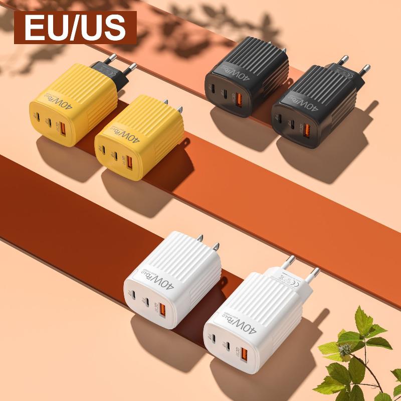 40W PD Type C Fast Charging Charger Quick Charge 3.0 Mobile Phone Power Wall Adapter EU US Plug For Huawei