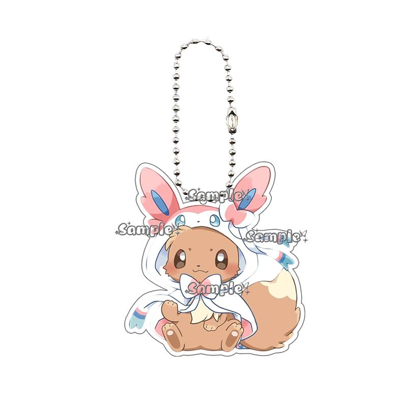 

Anime Cute Sweet Eevee Glaceon Umbreon Flareon Cartoon Acrylic Keychain Kawaii Backpack Charm Keyring Gifts Toys for Friends about 5cm
