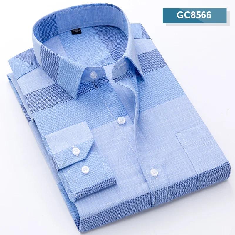 

2026 Men s Printed Shirt Spring Long Sleeve Casual Daily Thin Soft Comfortable Business Slim Fit Button Down Dress Shirts 44