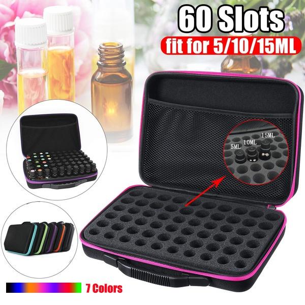 

Портативная коробка для хранения эфирных масел с 60 отделениями, 5 мл/10 мл15/сумка для хранения косметических духов, упаковочная коробка, противоударная сумка для эфирных масел