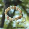 Bohemian Yellow Agate Bead Bracelet with Lobster Clasp – European & American Ethnic Style for Women