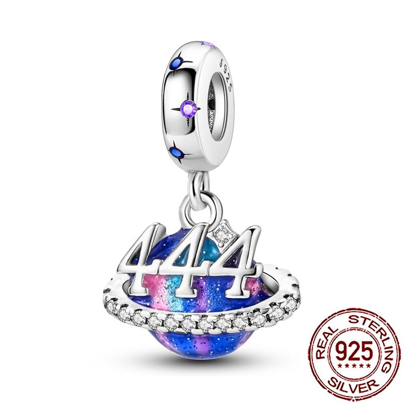 Charms Copper Moon Star Night Sky Galaxy Celestial Dangle Beads Fit Snake Chain Bracelet Necklace Women Diy Jewelry