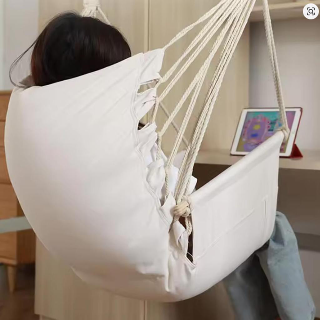 Hängstols bomullsrep Gungstol Max 150 kg Viktkapacitet Inomhus Utomhus Utemöbel Stol för Camping