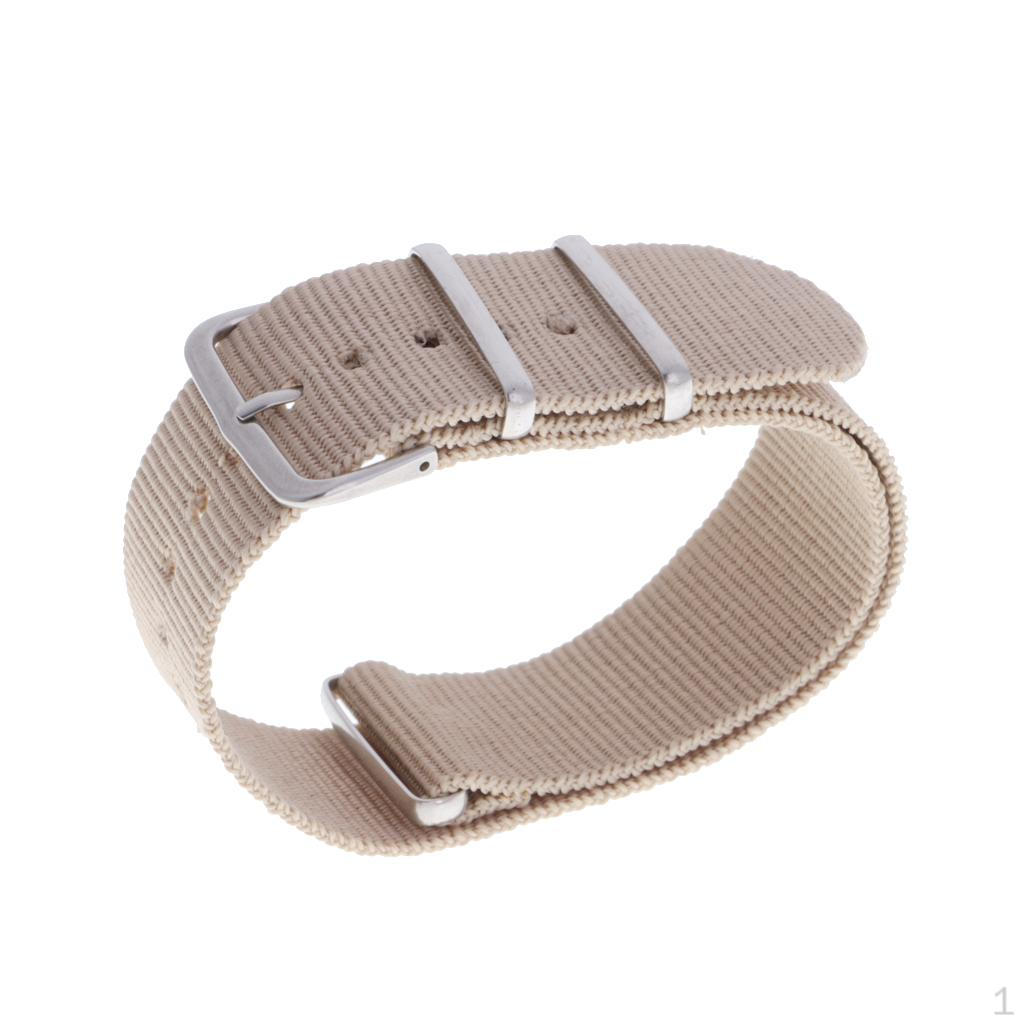 Ремешок Нейлоновая Ткань Пряжка из Нержавеющей Стали 18/20/22мм Khaki 22mm