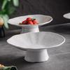 Ceramic Plate High Footed Dessert Plate Snack Plates Salad Plates Pasta Dish Serving Plate Molecular Cuisine Kitchen Tableware