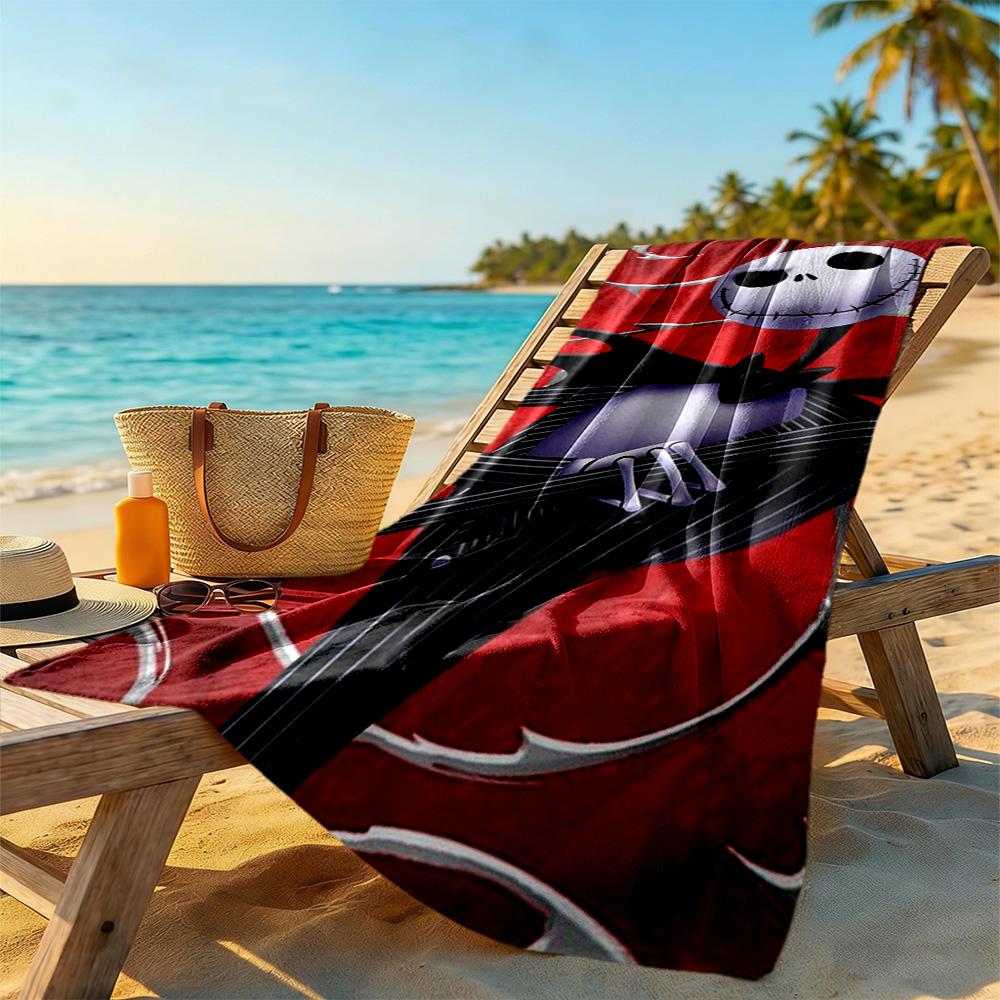Christmas Beach Towel Quick-Dry Soft Microfiber Comfortable Lightweight Suitable for Swimming, Gym, Camping, Yoga Vacation