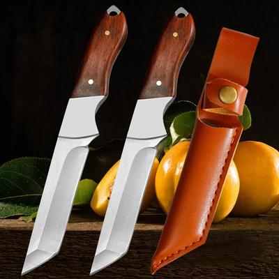 Stainless Steel Handle Meat Cleaver Pear Wood Handle Boning Knife Vegetable and Fruit Slicing Knife Sheep and Beef Cutting Knife