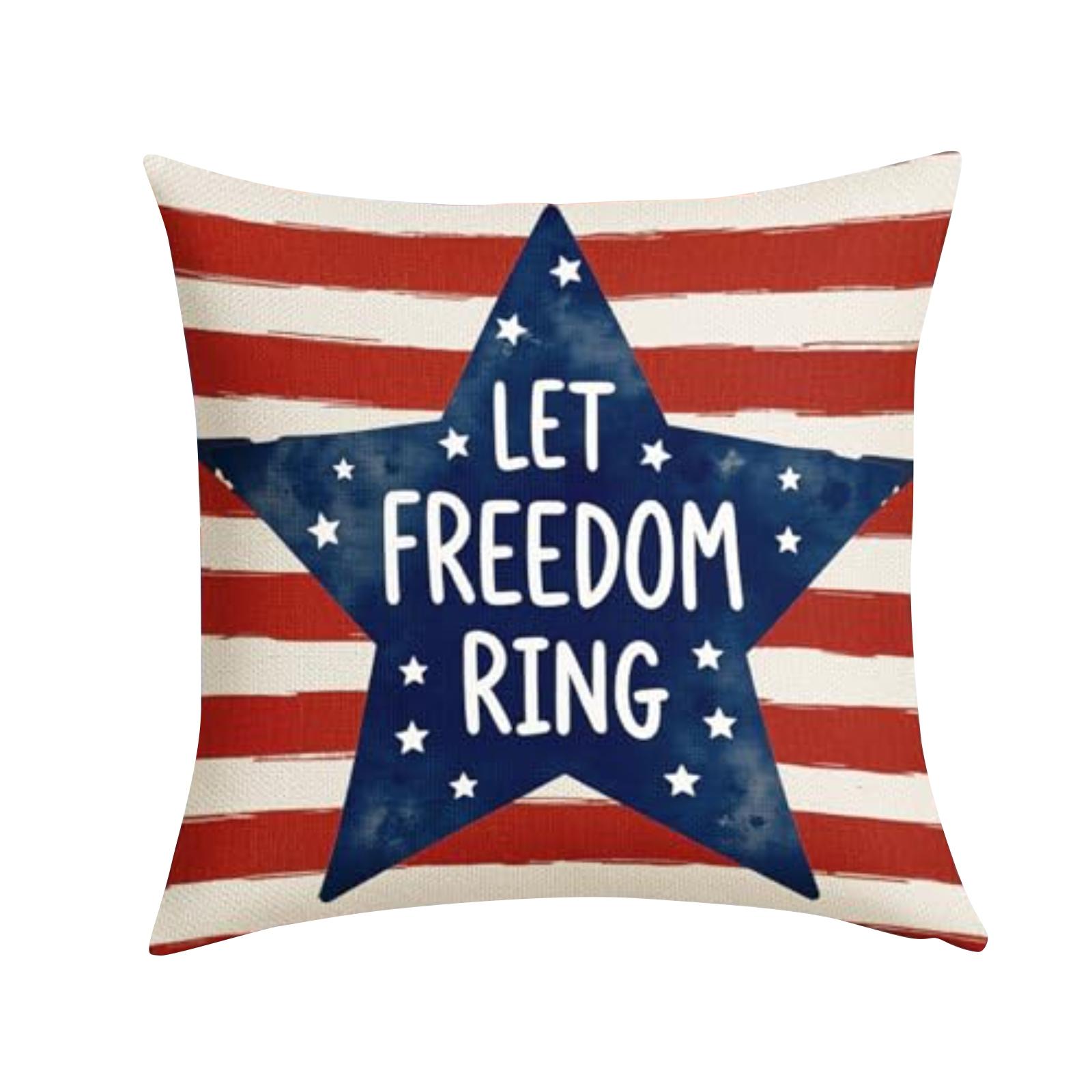 Independence Day Flag English Pillowcase Living Room Bedroom European And American Linen Throw Pillow One Size 644₽