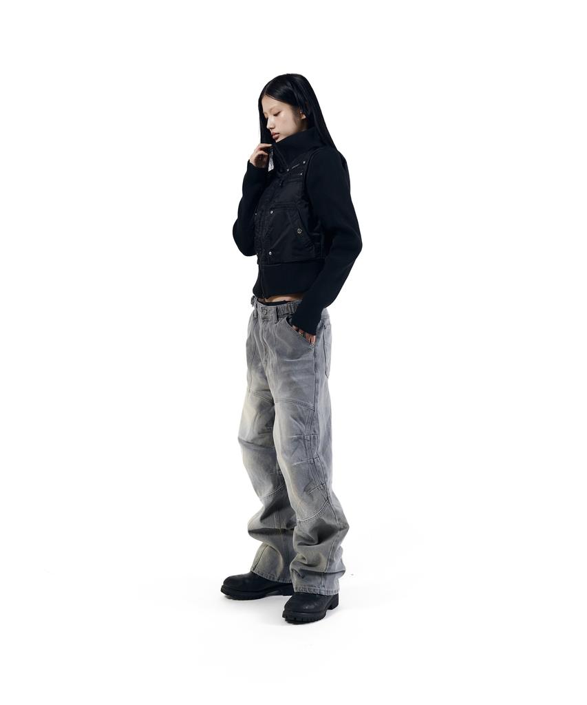 Aakam Knitted Nylon Jacket (Black)