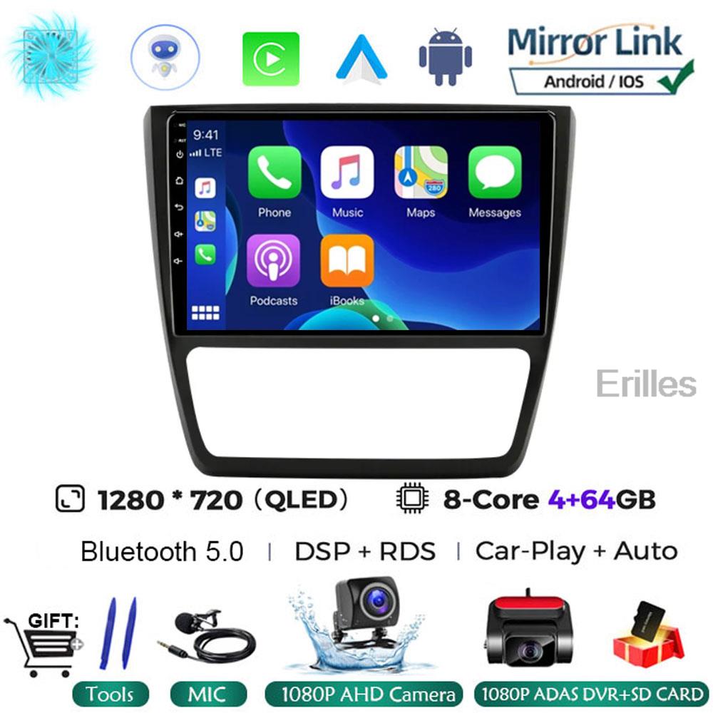 Carplay 10.1inch 2 Din Android 14 Car Radio GPS for SKODA Yeti 5L 2009 - 2014 Navigation Multimedia Player 2din AutoRadio Stereo