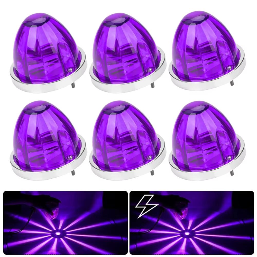 

6PCS LED Watermelon Lights Clearance Truck Trailer Strobe Side Marker Light Turn Signal Marker Indicators Warning Light фиолетовый