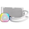 Refroidissement pc - corsair - cw-9061005-ww - icue link h100i rgb liquid cpu cooler with qx120 rgb fans - white
