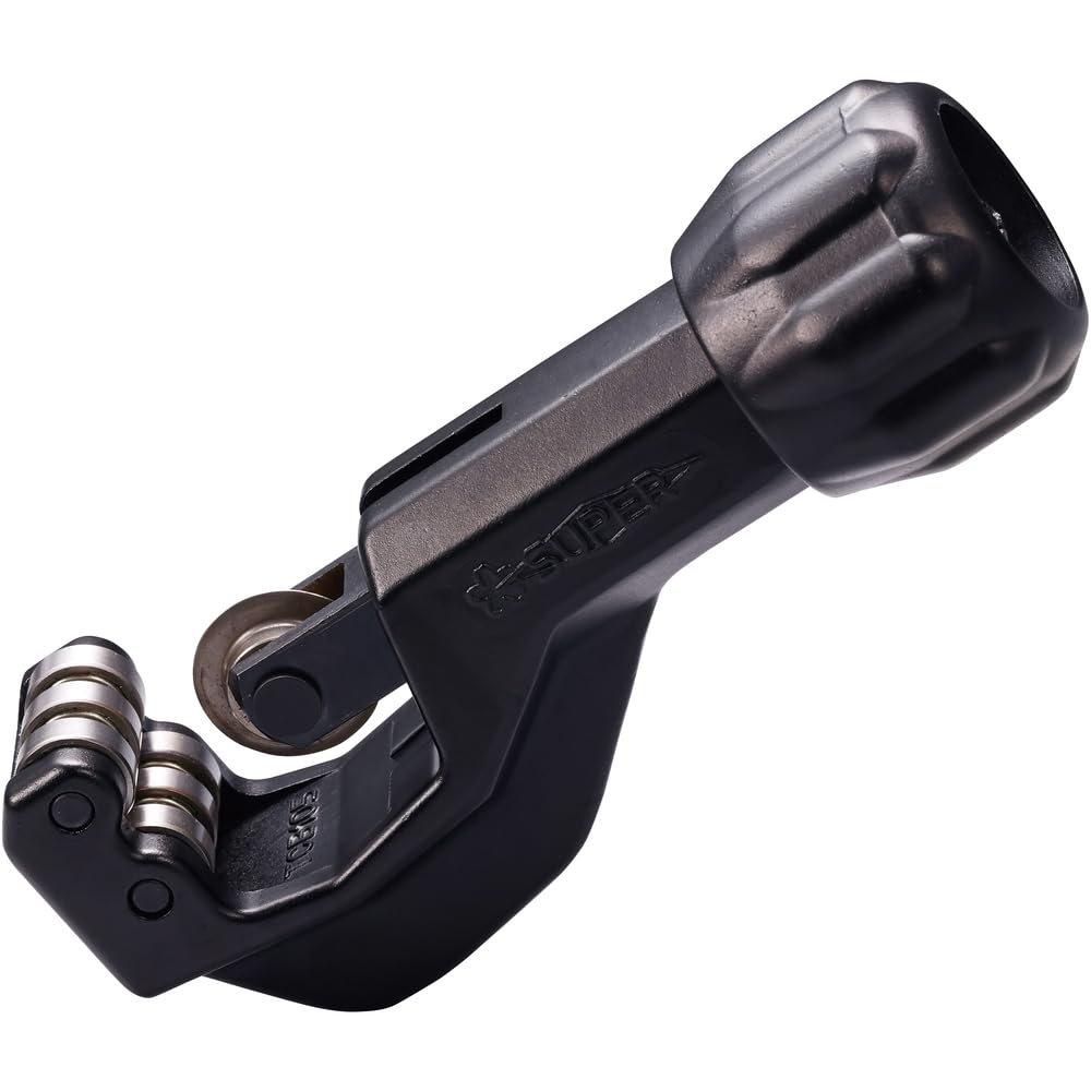 Super Tool TCB105B Tubing Cutter with Spare Blade, Bearing Equipped Pipe Cutter for Stainless Steel and Steel Pipes, Cuts 4-32mm OD