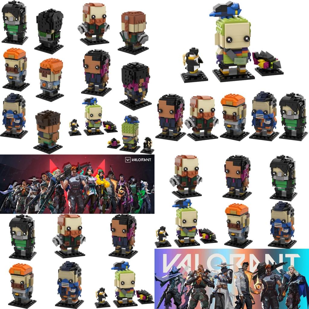 Gobricks Moc Valorant Vertragskopf Miniaturfigur Bauspielzeug