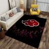 Rotes Wolkensymbol auf schwarzem Teppich, geeignet als rutschfeste Matte für das Wohnzimmer oder das Sofa im Schlafzimmer