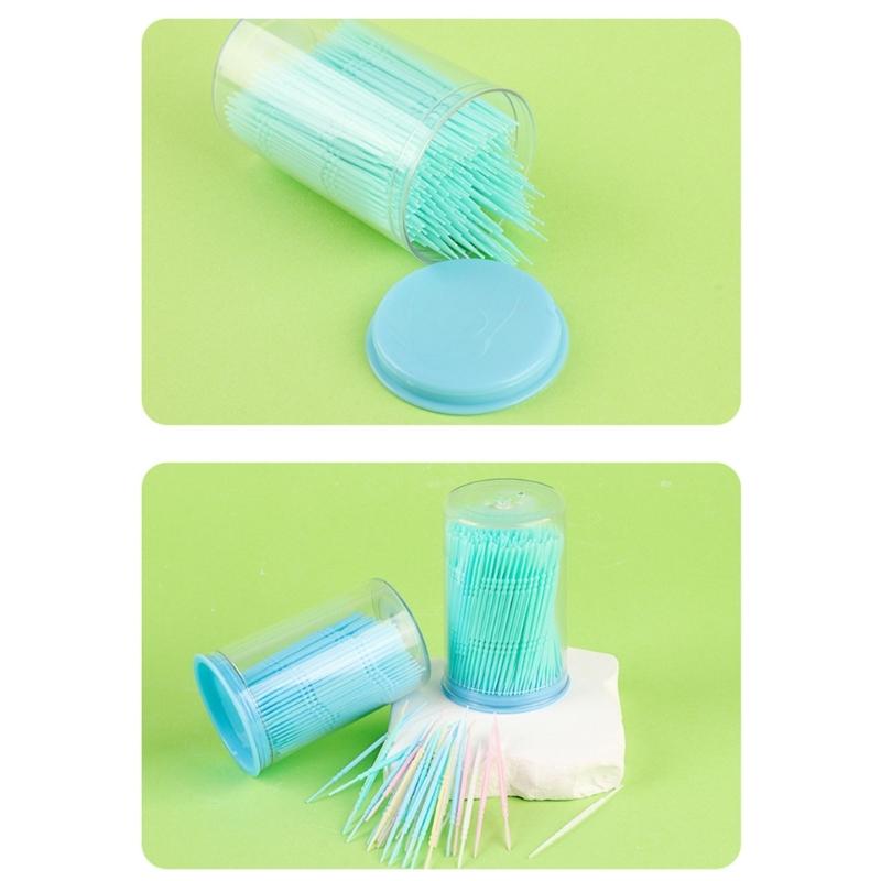 Safe Toothpicks Two Head Design Fin Tip  Tooth Cleaners For Dental Care Travel Friendly Plastic Cleaning Tool 1pc