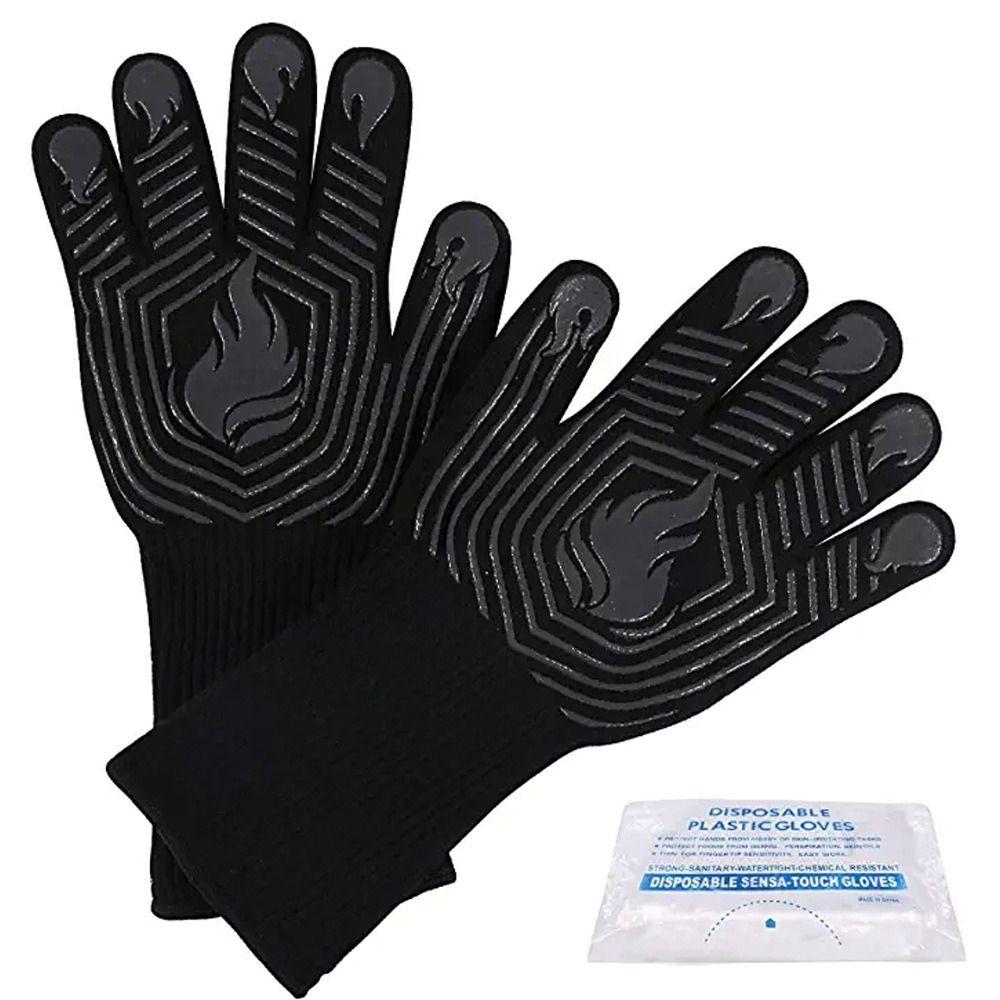 Oven Baking Cooking BBQ Gloves Fireproof Heat Insulation Glove High Temperature Resistance