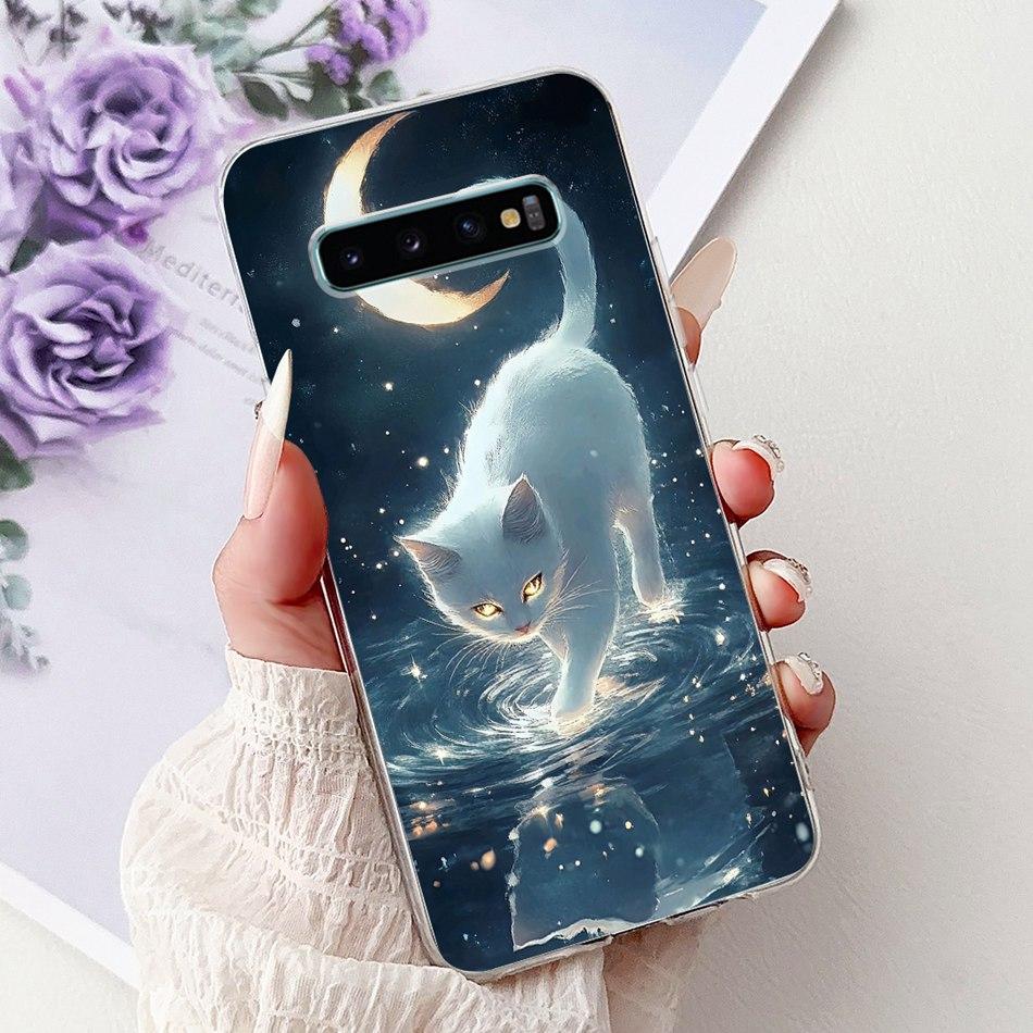 Per Samsung Galaxy S10+ S10 S10e Elegante Custodia per Telefono con Motivo Floreale e Farfalle Per Samsung S10e S10 Plus S 10 4G Custodie Morbide in Silicone TPU