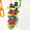 Colorful Parrot Cage Chew Toys Pet Bird Conure Swing Scratcher Bites Toy