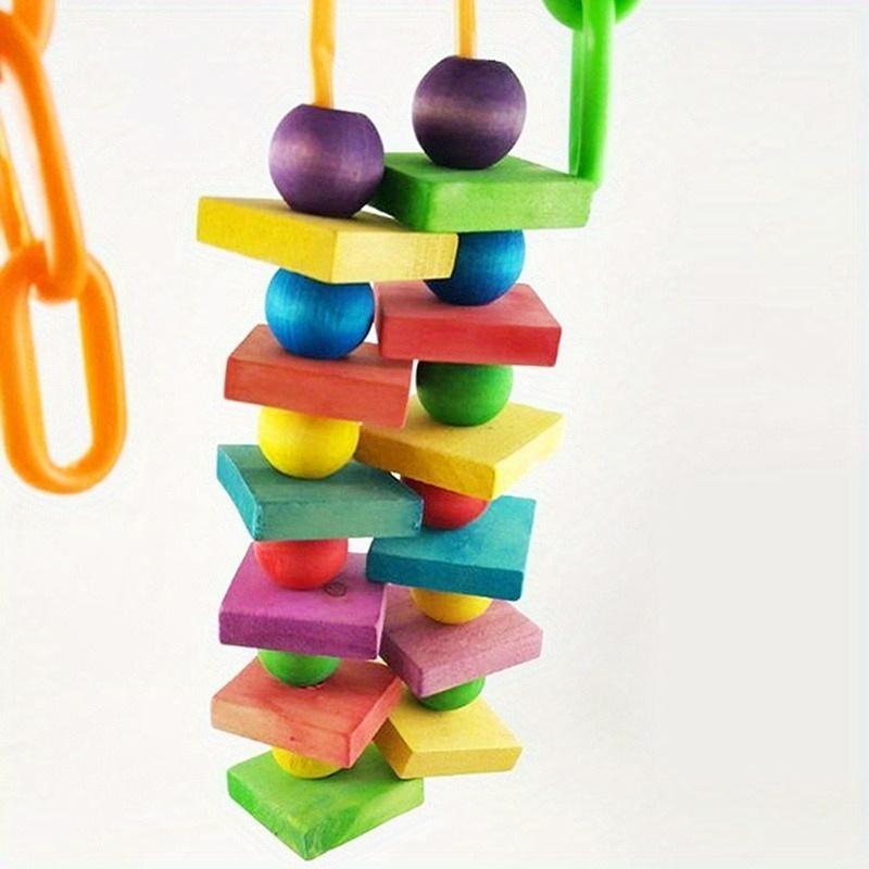 Colorful Parrot Cage Chew Toys Pet Bird Conure Swing Scratcher Bites Toy