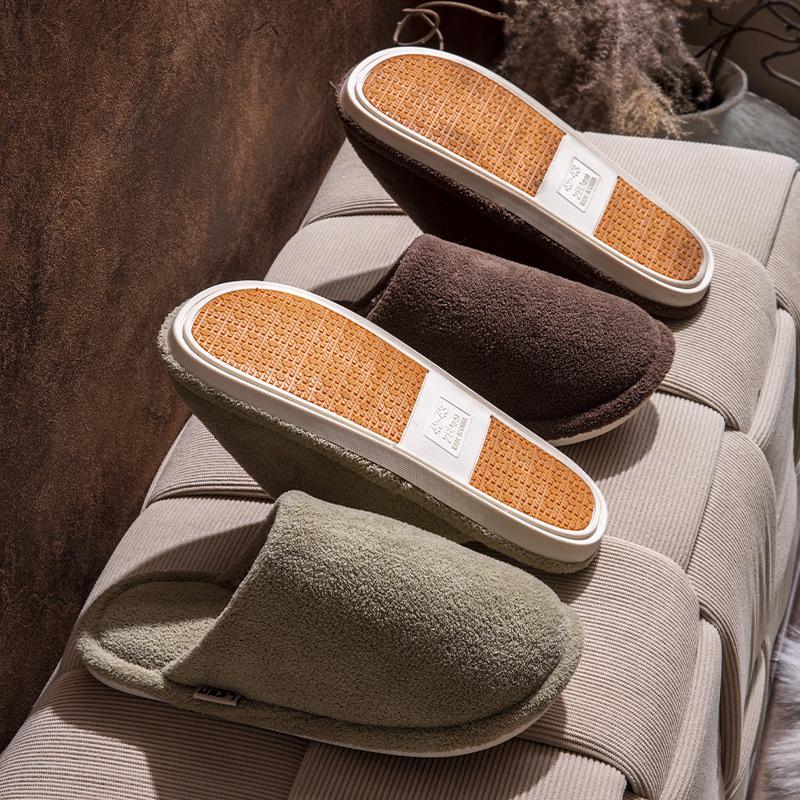 2024 Women's & Men's Plush Cotton Non-Slip Slippers - Cozy Indoor Footwear for Autumn/Winter